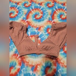 Xhilaration Poka Dot Swim Top